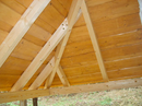 detail dreveného krovu